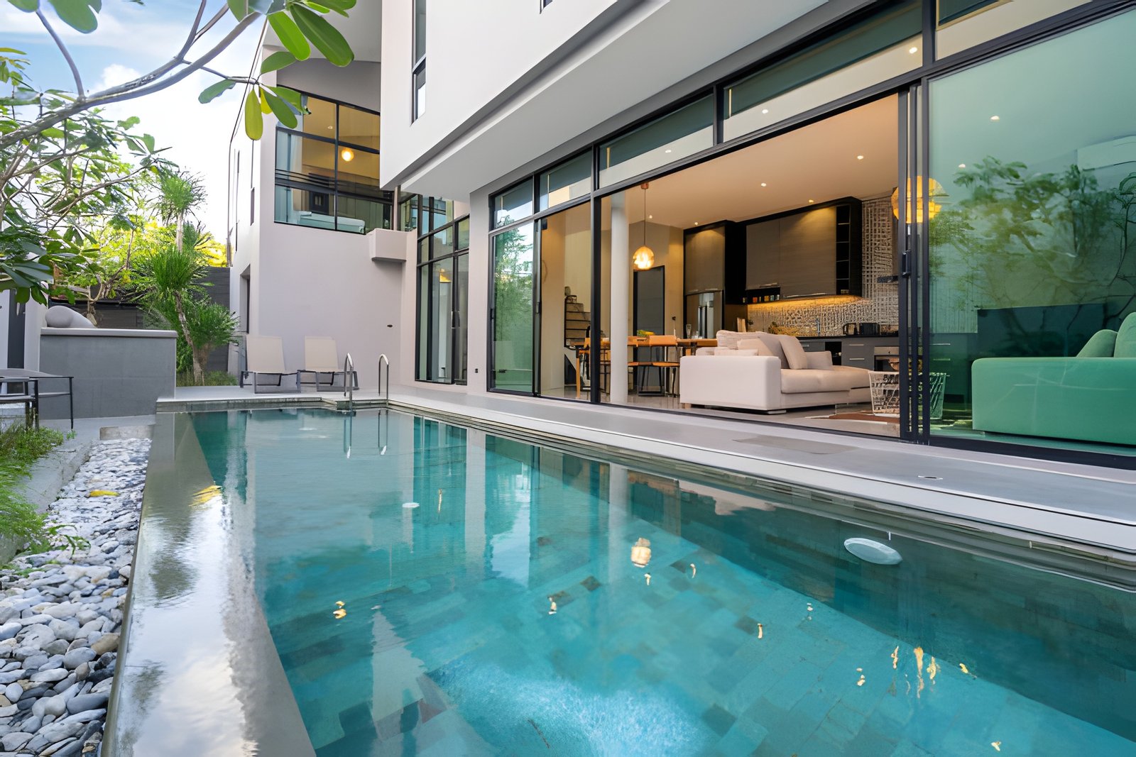 Modern Hawaii home with lap pool