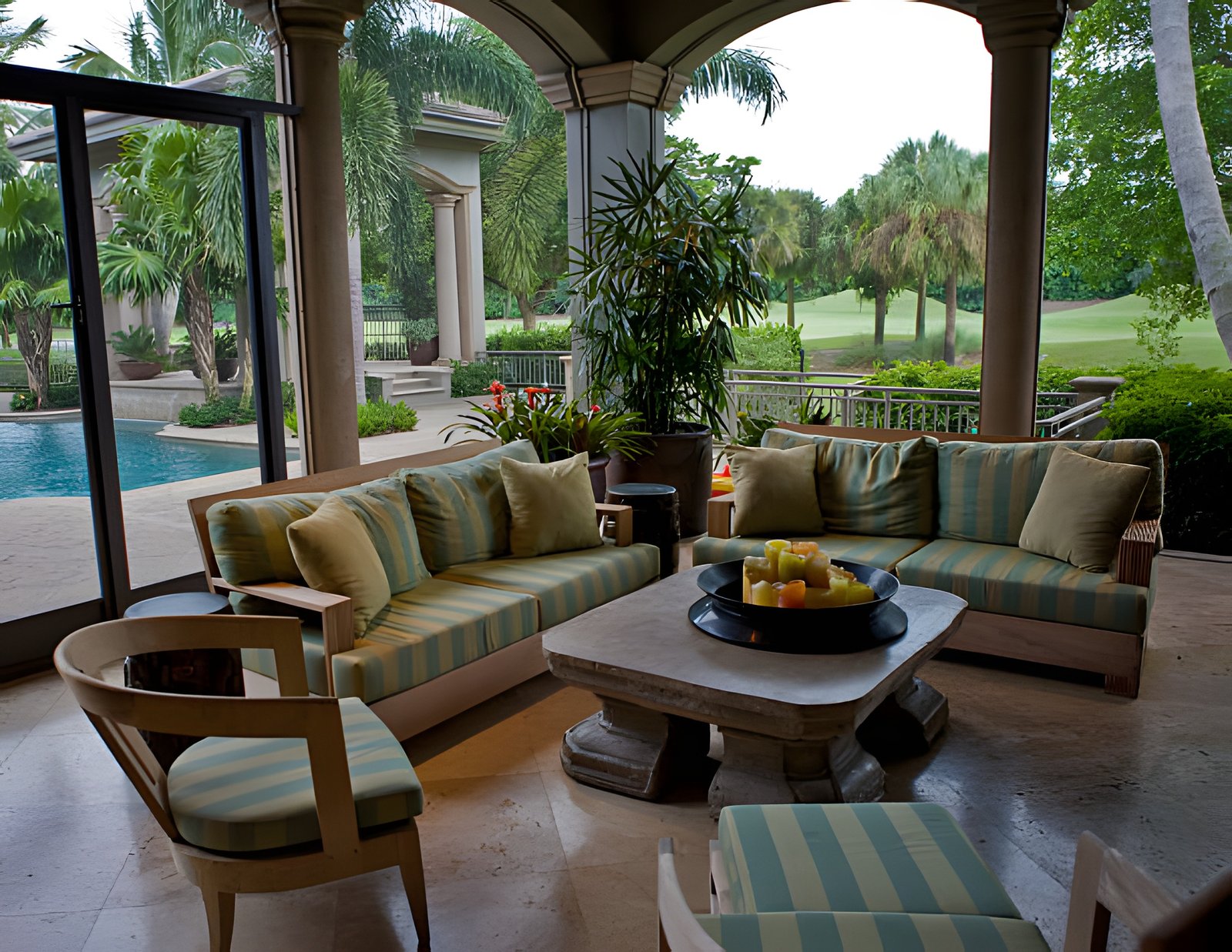 Tropical outdoor living space