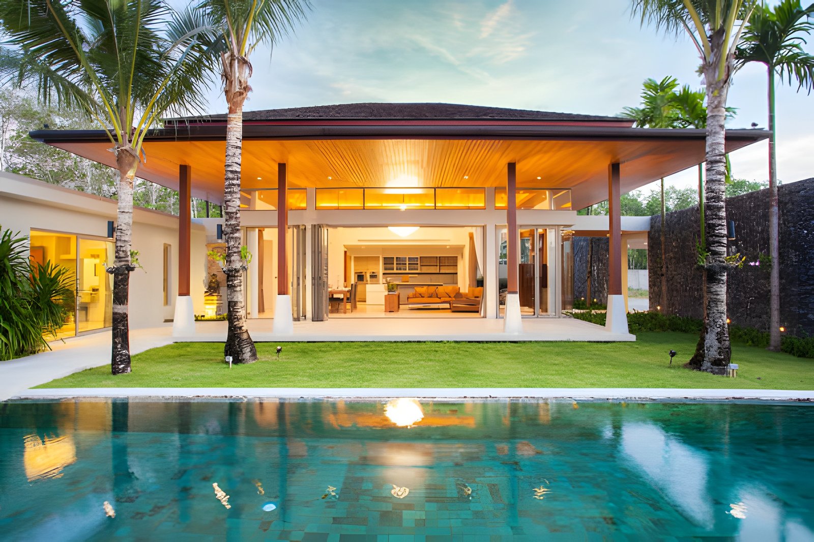 Hawaii Design Builders luxury home with pool